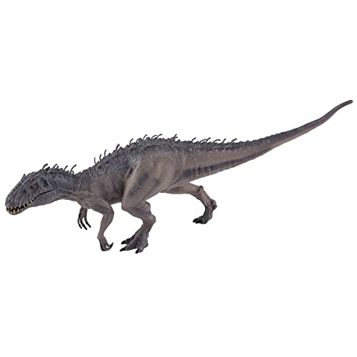 Luocute Dinosaurier-Modell, Kunststoff-Tyrannosaurus-Modell mit Beweglichem Unterkiefer, Schreibtischdekoration, Detaillierte T-Rex-Modellfigur, Solides (Großer Grauer Indominus Rex von Luocute