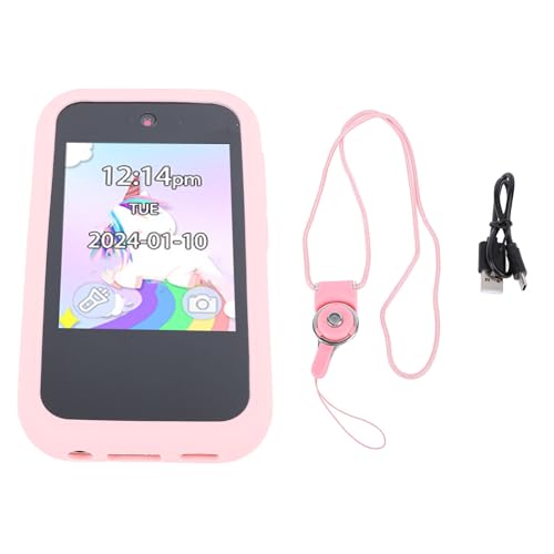 Luocute Smartphone-Spielzeug, 2,8-Zoll-HD-Touchscreen-Kameratelefon, 10 MP 1080P Kleinkind-Telefon-Lernspiele-Spielzeug mit Doppelkamera, Lernspiele-Telefon-Musik-Player für Mädchen und von Luocute