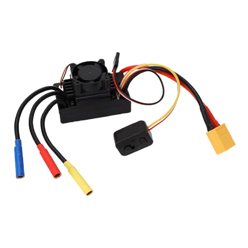 Luocute Wasserdicht Gebürstete 60A ESC Electronic Speed Controller, Bürstenloser ESC -Ersatz für Buggy 1:10 Off Straße RC Elektronischer Geschwindigkeitsregler mit Kühlventilator 60A Luocute Wasserdicht Gebürstete 60A ESC Electronic Speed Controller, Bürstenloser ESC -Ersatz für Buggy 1:10 Off Straße RC Elektronischer Geschwindigkeitsregler mit Kühlventilator 60A von Luocute