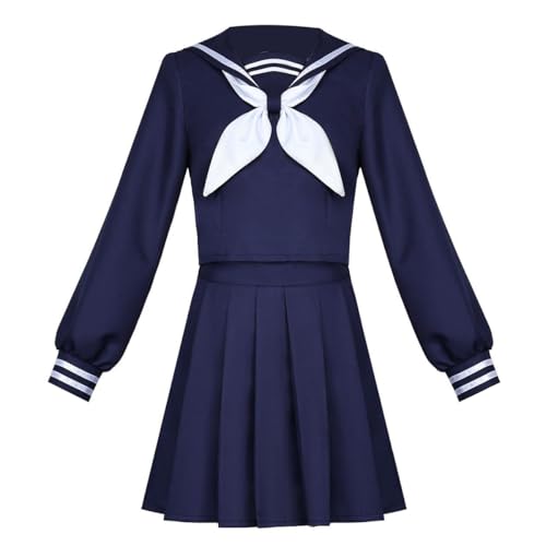 Anime Cos Kuroe Mayu Cosplay-Kostüm für Damen, blau, JK, Uniform, Kleid, Halloween, Blau von Luoweiming