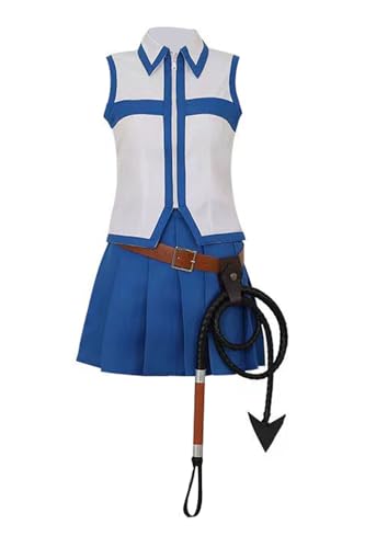 Anime Cos Lucy Heartfilia Cosplay-Kostüm, Party-Uniform-Set, Anzüge, Halloween (Blau, XXXL) von Luoweiming