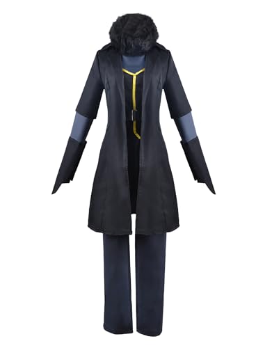 Anime Cos Rimuru Tempest Cosplay-Kostüm, schwarze Uniform, Halloween, personalisierbar (schwarz, personalisierbar) von Luoweiming