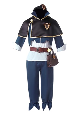 Anime Cosplay Asta Cosplay Kostüm Umhang Uniform Zubehör Halloween Weihnachten (Blau, personalisierbar) von Luoweiming