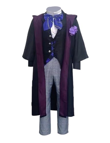 Anime Cosplay Kostüm Schuluniformen Unisex Party Kleidung Anzug Set für Halloween (Lila, personalisierbar) von Luoweiming