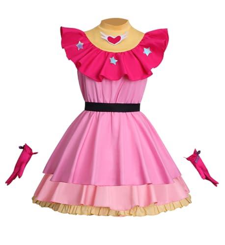 Anime Hoshino Ai Cosplay Kostüm Kleid Lolita Uniform Halloween Karneval Kleidung (Rosa, XL) von Luoweiming