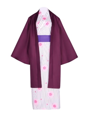 Anime Kanroji Mitsuri Cosplay Kostüm Kimono Outfits Anzug Halloween Party Kleidung (Rosa, personalisierbar) von Luoweiming