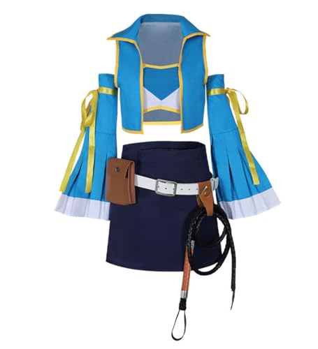 Anime Lucy Heartfilia Cosplay-Kostüm, Party-Uniform, Anzug, Halloween, Mädchenkleidung (Blau, XXXL) von Luoweiming