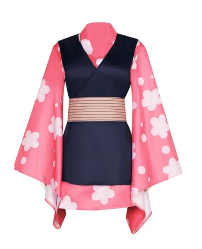 Anime Makomo Cosplay Kostüm Uniform Kimono Outfits Halloween Karneval Party Anzug (Rosa, personalisierbar) von Luoweiming