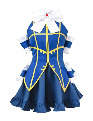 Anime Natsu Mage Cosplay-Kostüm für Damen, Lolita, Anzug, Uniform für Halloween, Blau von Luoweiming