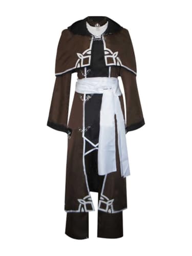 Anime Rudeus Greyrat Cosplay-Kostüm, langer Mantel, Uniform, komplettes Set, Herren, Halloweenanzug (braun, personalisierbar) von Luoweiming