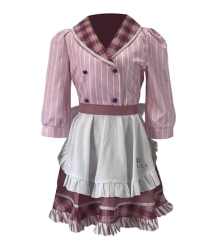 Anime Shiki Natsume komplettes Set, rosa Kleid, Uniform, Halloween-Outfit, personalisierbar (Rosa, S) von Luoweiming