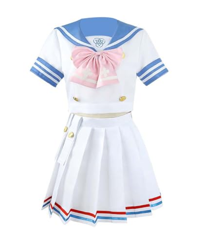 Anime Urawa Hanako Cosplay Kostüm Uniformen Frau Kawaii Matrosenanzug Halloween (Weiß, personalisierbar) von Luoweiming