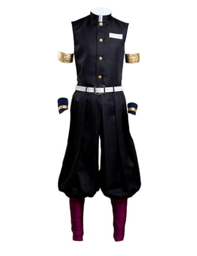 Anime Uzui Tengen Cosplay-Kostüm für Erwachsene, Herren, Halloween-Partykleidung (schwarz, personalisierbar) von Luoweiming