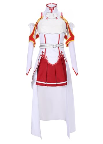 Anime Yuuki Asuna Cosplay-Kostüm für Damen, Uniform, Anzug, Outfit, Halloween-Party, Weiß, personalisierbar von Luoweiming