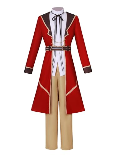 Luoweiming Anime Bösewicht Cosplay Kostüm Herren für Halloween Karneval Party Kleidung Outfits (Rot, M) von Luoweiming