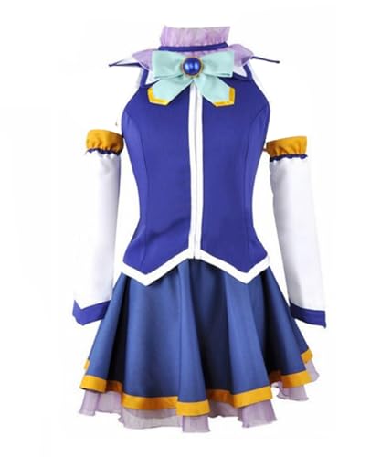 Luoweiming Anime Cos Aqua-Cosplay-Kostüm, Damenkleid, Uniform, Halloween, Weihnachten, personalisierbar (Blau, XL) von Luoweiming