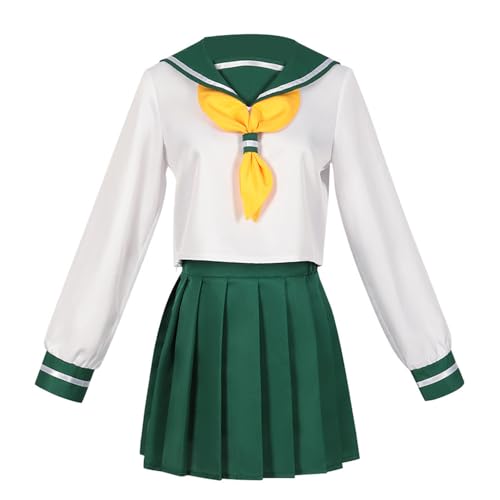 Luoweiming Anime Cos Maitina Hiiragi Izumi Fuka Koga Aoi Cosplay Kostüm JK Matrosenrock personalisierbar (Grün, XS) von Luoweiming