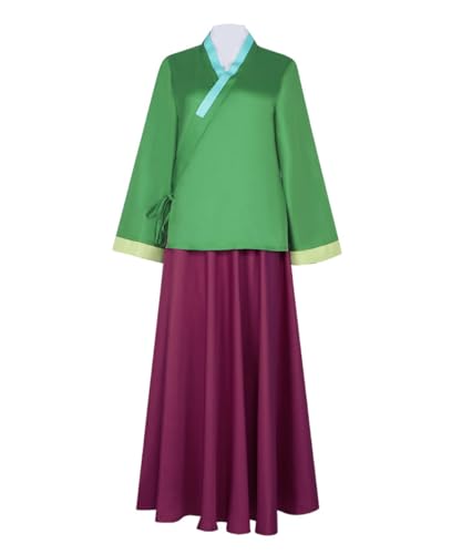 Luoweiming Anime Cos Maomao Cosplay-Kostüm für Damen und Mädchen, grüner Kimono, Uniform, Halloween, personalisierbar (Grün, S) von Luoweiming