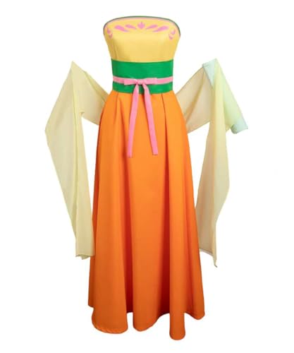 Luoweiming Anime Cos Maomao Cosplay-Kostüm für Damen und Mädchen, orangefarbenes Kleid, Uniform, Halloween, personalisierbar (Orange, S) von Luoweiming