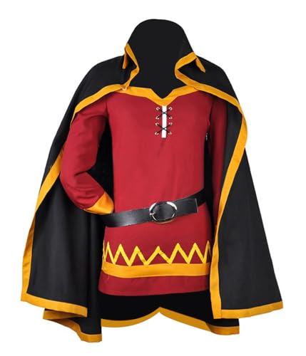 Luoweiming Anime Cos Megumin Cosplay-Kostüm, Umhang, Kleid, Uniform mit Halloween, personalisierbar (Rot, XL) von Luoweiming