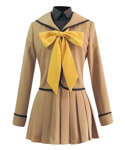 Luoweiming Anime Cos Momozono Nanami Cosplay-Kostüm für Mädchen, JK, Schuluniformen, Outfit, personalisierbar (Gelb, L) von Luoweiming