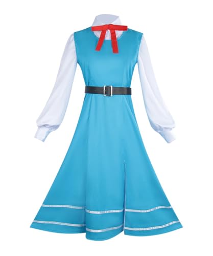 Luoweiming Anime Cos Morino Korisu Cosplay-Kostüm für Damen und Mädchen, Kleid, Uniform, Halloween, personalisierbar (Blau, Größe S) von Luoweiming