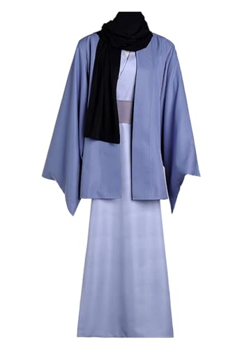 Luoweiming Anime Cos Tomoe Cosplay-Kostüm, Kimono, Uniform, Weihnachten, Halloween, personalisierbar (Blau, XXL) von Luoweiming