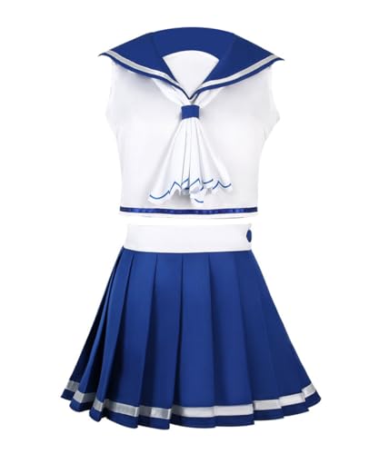 Luoweiming Anime Cosplay Kostüm Hoshino Rubii Schuluniformen Party Uniform Matrosenanzug Set (Blau, L) von Luoweiming