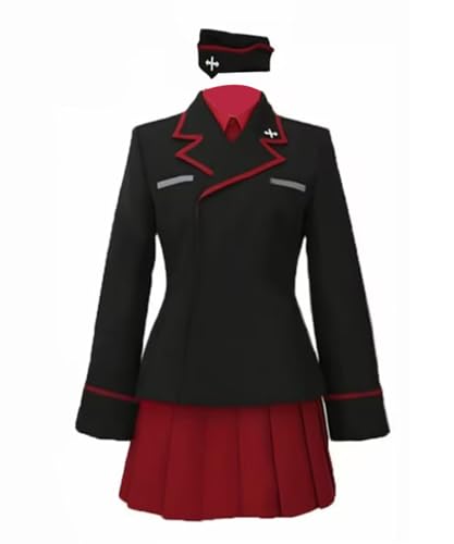 Luoweiming Anime Cosplay Kostüm Nishizumi Maho Uniform Halloween Karneval Party Kleidung (Schwarz, L) von Luoweiming