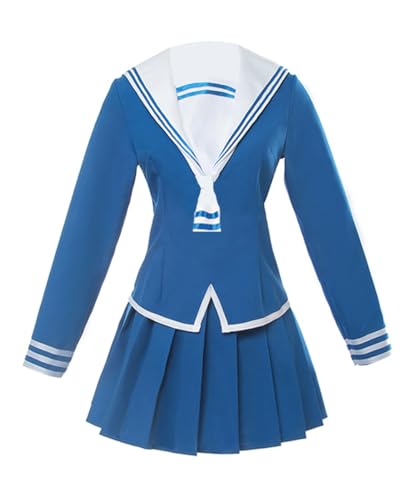 Luoweiming Anime Cosplay Kostüm Tohru Uniform Set Top Rock Matrosen für Halloween Party Mädchen (Blau, L) von Luoweiming