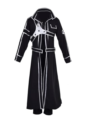 Luoweiming Anime Cosplay Kostüme Kirigaya Kazuto Jacke Halloween Party Uniform Colthing (Schwarz, L) von Luoweiming