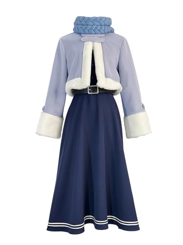 Luoweiming Anime Fern Cosplay-Kostüm für Damen und Mädchen, Outfits, Halloween, Kostümparty, Blau, Größe L von Luoweiming