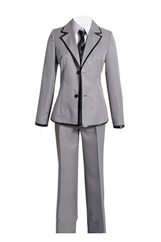 Luoweiming Anime Isogai Yuuma Cosplay Kostüm Schule Party Uniform Komplettes Set Unisex Anzug (Grau, S) von Luoweiming