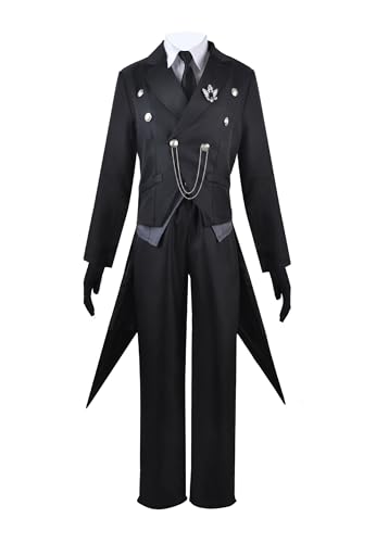 Luoweiming Anime Sebastian Michaelis Cosplay Kostüm Uniformen Outfits Halloween Party Anzug (Schwarz, XL) von Luoweiming