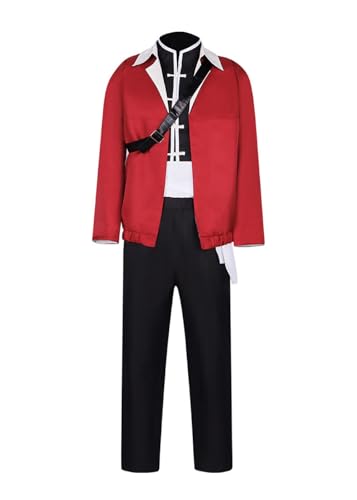 Luoweiming Anime Stark Cosplay Kostüm Uniform Halloween Weihnachten Outfit für Männer Frauen Set (Rot, XS) von Luoweiming