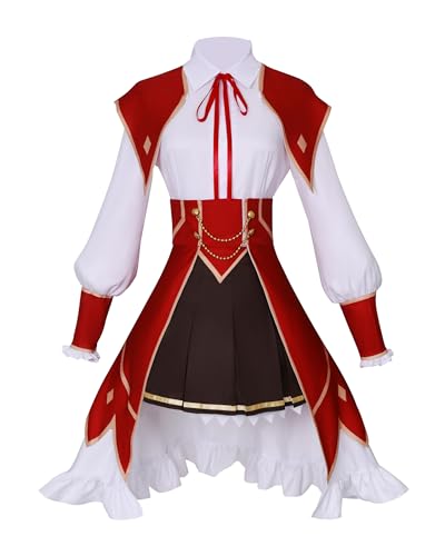 Luoweiming Anime Yumiella Dolkness Uniform Cosplay Kostüm Halloween Kleidung Mädchen Komplettes Set Party (Rot, XXXL) von Luoweiming