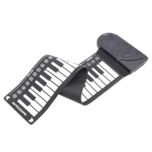 49 Tasten Silikon Flexible Klavier -Tastatur mit für Anfänger, Roll -up -Tastaturklavier, 16 Töne 10 Rhythmen Tragbare Wiederaufladbare Elektronische Handrollpiano mit von Luqeeg