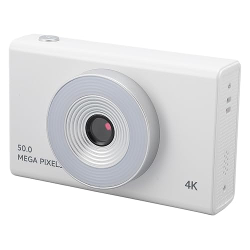 4K Kids Camera mit 8X Zoom & Fill Light, Digitalkamera für , HD Retro CCD Kids Camera Toys, Digitale Videokameras für Kleinkind, Kompakte Tragbare Punkte und Shoot -Kamera (#1) von Luqeeg