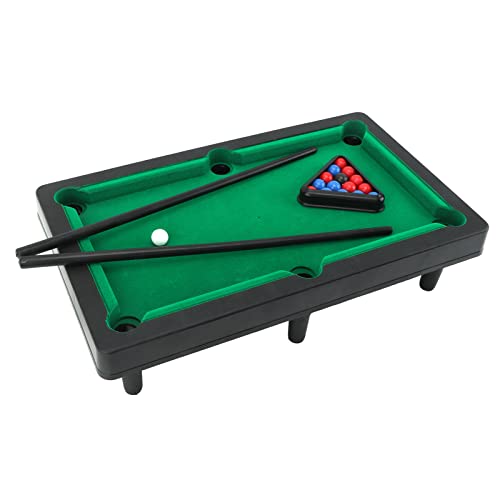 Luqeeg Mini-Billardtisch, Miniatur-Billard-Pool-Spielset, Interaktive Simulation Mini-Tischplatte Tragbares Billardspiel Billardtisch für Desktop-Dekoration Ornament für Kinder Erwachsene von Luqeeg