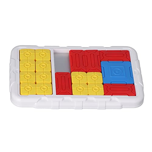 Slide Puzzle Board, Brain Teaser-Spiel für, Logiktraining, Lernspielzeug, Interaktives Reisespiel, Handheld-Puzzles, Spielzeug für Jeden Alters (WHITE) von Luqeeg