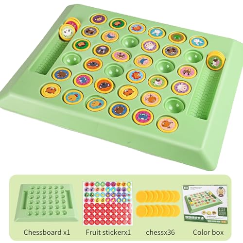 Lurebest Animal Flip Chess Memory-Schachspiel Für Kindergartenaktivitäten, Animal Flip Chess, Animal Flip Chess-Schachbrettspiel, Memory-Spiel (Set 3) von Lurebest