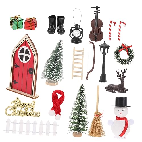 Lurrose 1 Satz Puppenhaus-Miniaturmöbel weihnachtliche Minifiguren weihnachtsfiguren Weihnachtsdekoration Mini-Deko-Accessoire Szene-Layout- Fee von Lurrose