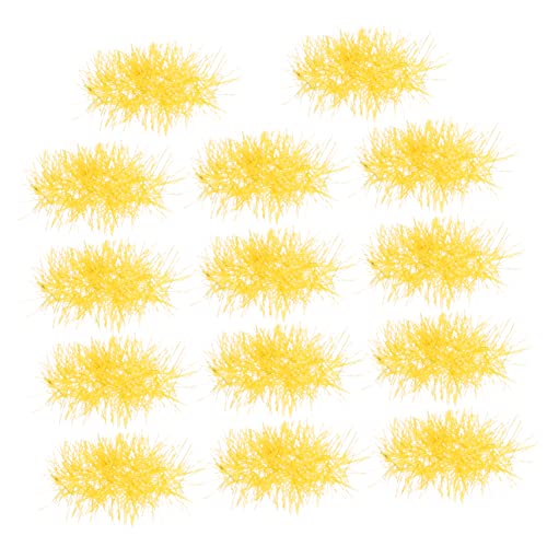 1 Schachtel Graskorb-Modell Grundmaterialien für Miniaturen Puppenhaus pflanzt Blumen Grün Ornament Modelle Kunstrasen Miniatur-Vegetationsgruppe dreidimensional Sandkasten Suite von Lurrose