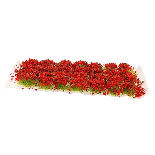 Lurrose 1 Schachtel sandtisch DIY Material Miniblumen Modell Kleiner Baum szenisch hängender Pflanzer im Freien kunstpflanze kunstplflanze Miniaturornament Miniatur- Plastik rot von Lurrose