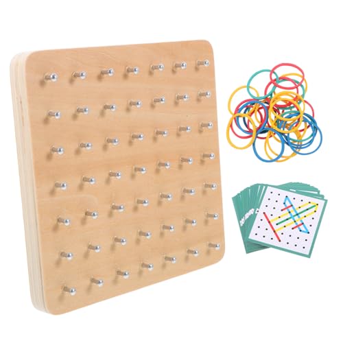 Lurrose 1 Set Grafisches Nagelbrett Stecktafel Vorschule Geoboard Geometrische Form Lernwerkzeuge Grundschule Mathematik Nagelplatte Geoboard Spielzeug Pädagogisches Geoboard von Lurrose