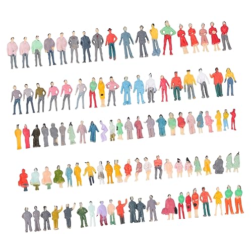 Lurrose 100st Simulationscharaktermodell Plastikspiele Mini-Puppen Winzige Menschenfiguren Modelleisenbahnfiguren Modell des Menschlichen Körpers Kuchendekoration Kind Modellieren Material von Lurrose