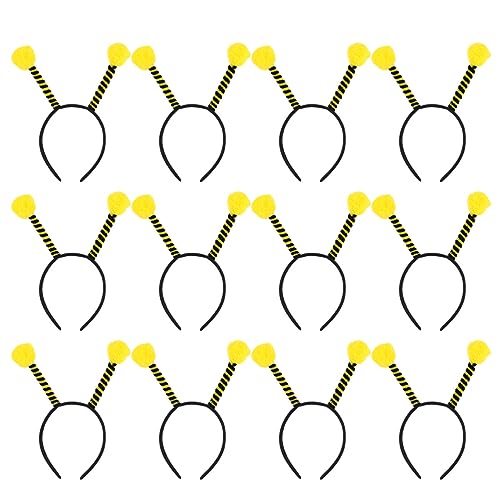 Lurrose 12 Stück Bienen Antennen Tier Stirnband Bienen Haarreifen Bienen Kostüm Kopfbedeckung Für Party Halloween Karneval von Lurrose