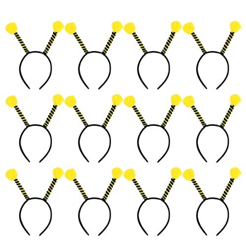 Lurrose 12 Stück Bienen-Stirnbänder Bienenantennen-Haarbänder Bienen-Tier-Tentakel-Haarreifen Für Halloween-Weihnachtsparty-Dekorationen von Lurrose