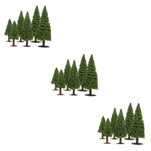 Lurrose 18 Stk Modellkiefer Modell Zeder künstlicher Mini-Weihnachtsbaum Eisenbahnbaummodell gefälschtes Baummodell Kiefernfigur kleine Bäume Miniatur-Dioramenbaum Modellbäume Minibäume von Lurrose