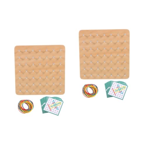 Lurrose 2 Sets Grafisches Nagelbrett Steckbrett Kinderspielzeug Kinder Geoboard Geometrische Form Lernwerkzeuge Geoboard Spielzeug Lernspielzeug Mathematik Lernwerkzeug Frühes von Lurrose